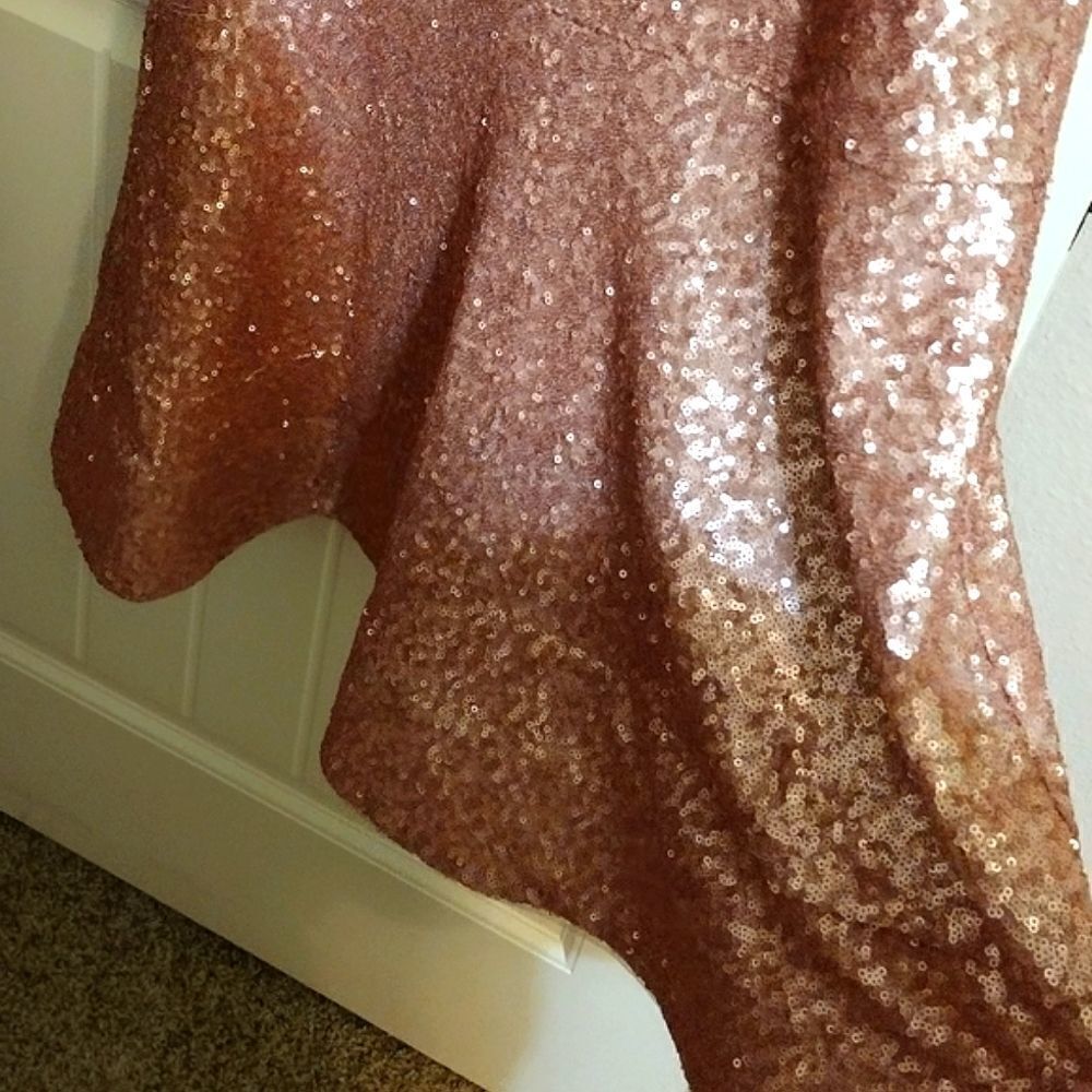 Gianni Bini New Size 12 Juliet Pink Sequin Sleeveless Maxi Flare Dress - Picture 10 of 10